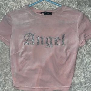 Cute angel cropped shirt 😇💖